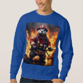 Sweatshirt **"La fourrure et les flammes : le feu de dos de l (Devant)