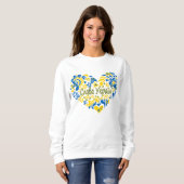 Sweatshirt La gloire de l'Ukraine Slava grand coeur (Devant entier)