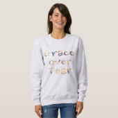 Sweatshirt La grâce sur la peur des femmes (Devant entier)