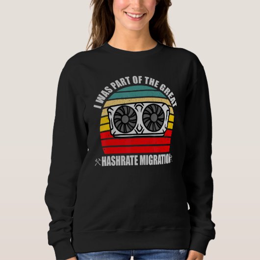 Sweatshirt La Grande Migration Hashrate 2022 Eth Crypto Miner (Devant)