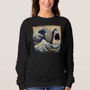 Sweatshirt La grande vague au large de requin Kanagawa Japona