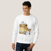 Sweatshirt La grenouille comme docteur avec le manteau du doc (Devant entier)