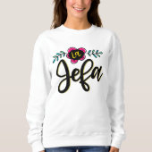 Sweatshirt La Jefa, lettrage manuel (Devant)