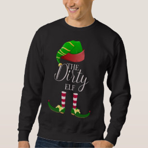 Sweatshirt La jolie famille de Noël des elfes sales