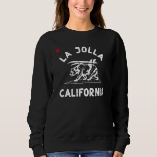 Sweatshirt La Jolla California Beach Drapeau Ours Surf Ca Vin