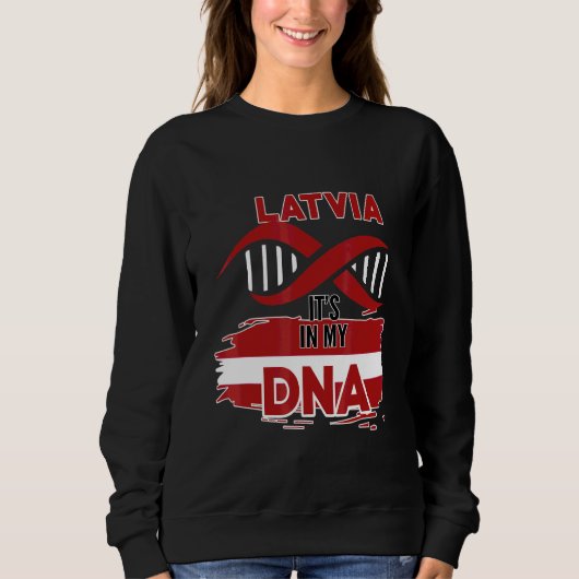 Sweatshirt La Lettonie dans mon sang (Devant)
