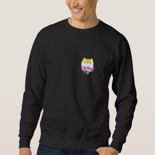 Sweatshirt La Lgbtqa Genderqueer Non Binary Nb Pride Chat (Devant)