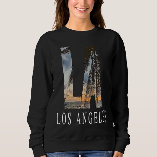 Sweatshirt La Los Angeles California Souvenir Beach City West (Devant)