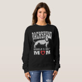 Sweatshirt La meilleure maman du monde de Dachshund (Devant entier)