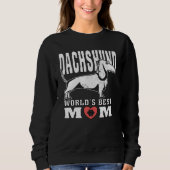 Sweatshirt La meilleure maman du monde de Dachshund (Devant)