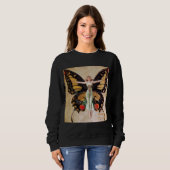 Sweatshirt La métamorphose de la fille Flapper au papillon 19 (Devant entier)