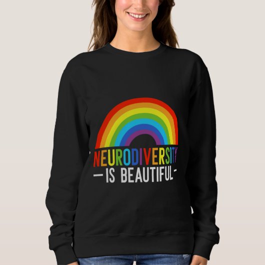 Sweatshirt La Neurodiversité Est Belle Infinité Arc-en-ciel A (Devant)