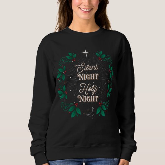 Sweatshirt La nuit silencieuse des femmes, noir saint de nuit (Devant)