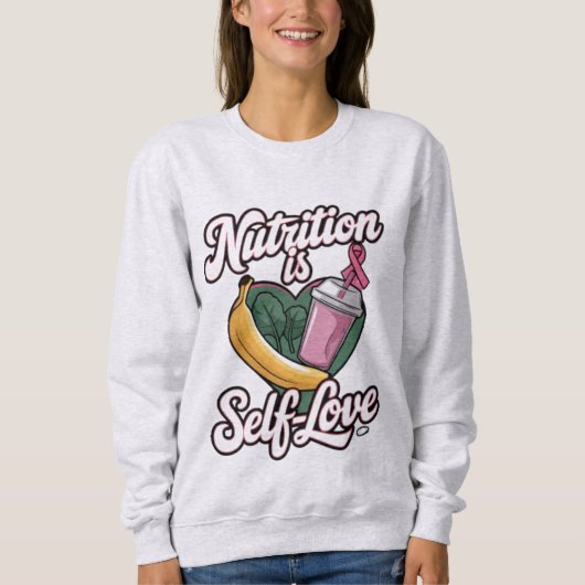 Sweatshirt "La nutrition est l'amour personnel" Premium Unise (Devant)