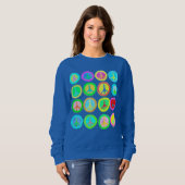 Sweatshirt La paix signe l'art Abstrait à porter (Devant entier)