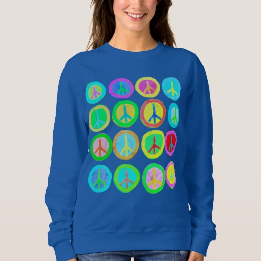 Sweatshirt La paix signe l'art Abstrait à porter (Devant)