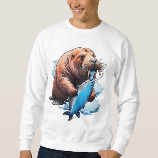 Sweatshirt La Pêche Au Walrus Dans La Mer (Devant)