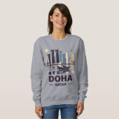 Sweatshirt La péninsule de Doha Qatar (Devant entier)