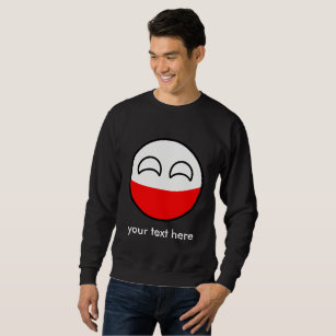 Sweatshirt La Pologne Geeky tendante drôle Countryball