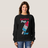 Sweatshirt La Pop la plus froide jamais Popsicle Bombe Rétro (Devant entier)