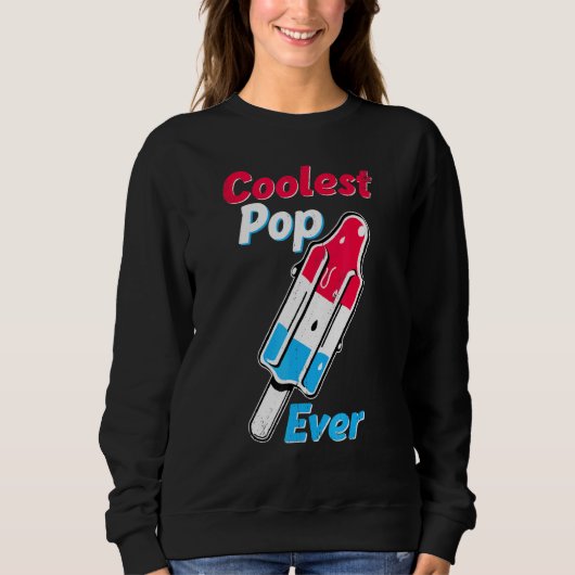 Sweatshirt La Pop la plus froide jamais Popsicle Bombe Rétro (Devant)