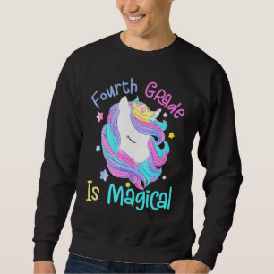 Sweatshirt La Quatrième Année Est Magique Unicorne Retour À L