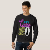 Sweatshirt La Reine Noire La Pièce La Plus Puissante Du Jeu (Devant entier)