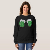 Sweatshirt La Saint-Patrick drôle d'art graphique bière buvan (Devant entier)