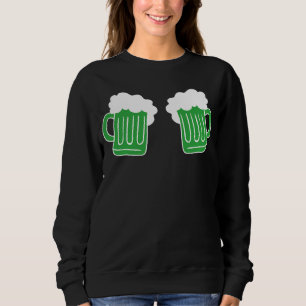 Sweatshirt La Saint-Patrick drôle d'art graphique bière buvan