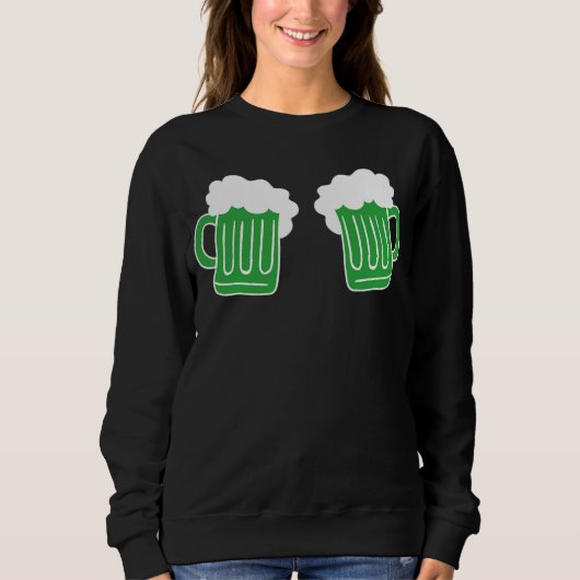Sweatshirt La Saint-Patrick drôle d'art graphique bière buvan (Devant)