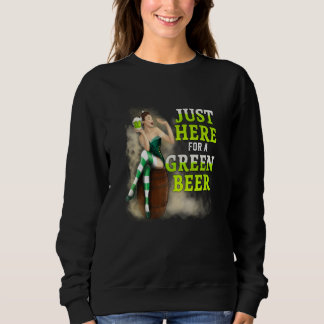 Sweatshirt La Saint-Patrick Lucky Juste ici pour une bière ve
