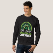Sweatshirt La Saint-Patrick un chanceux chimiste analyste (Devant entier)
