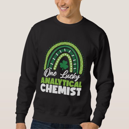 Sweatshirt La Saint-Patrick un chanceux chimiste analyste (Devant)