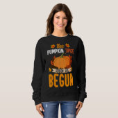 Sweatshirt La saison des épices citrouilles a commencé mignon (Devant entier)