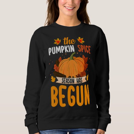 Sweatshirt La saison des épices citrouilles a commencé mignon (Devant)