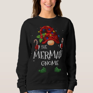 Sweatshirt La Sirène Gnome Buffalo Plaid Christmas Tree Lig