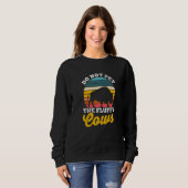 Sweatshirt La Vache De Bison De Buffalo Ne Pet Pas Les Vaches (Devant entier)