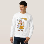 Sweatshirt La vache fait cuire avec Dough (Devant entier)