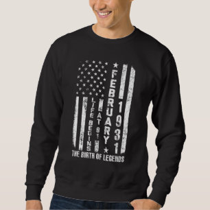 Sweatshirt La Vie Commence À 91 Né En Février 1931 L'Année O