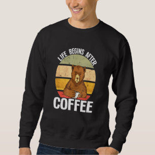 Sweatshirt La vie commence après le café matin gens café café