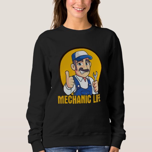 Sweatshirt La vie de mécanicien (Devant)
