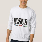 Sweatshirt La vie de vérité de manière de Jésus (Devant)