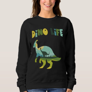 Sweatshirt La vie des dinos sauvage dans la forêt avec des di