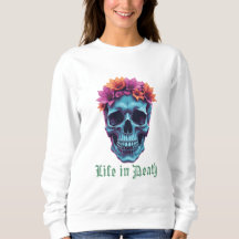 La vie en mort, en fleurs en bleu