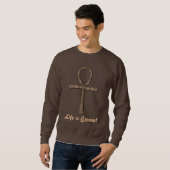 Sweatshirt La vie est éternelle Ancienne Ancienne Ankh Égypti (Devant entier)