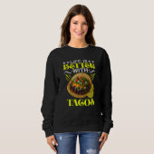Sweatshirt la vie est meilleure avec des tacos (Devant entier)