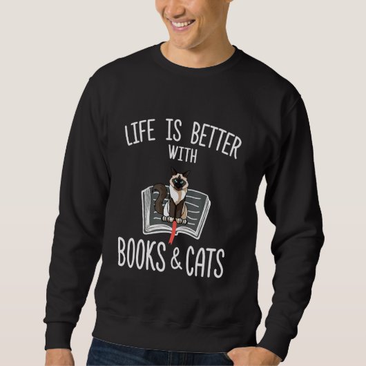 Sweatshirt La Vie Est Meilleure Avec Les Chats Birman Chat (Devant)