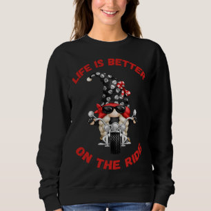 Sweatshirt La Vie Est Meilleure Sur Le Ride Cute Oldschool Bi