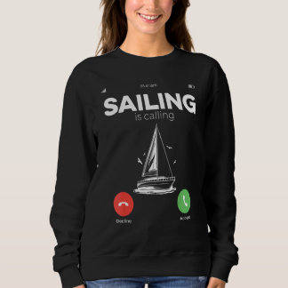 Sweatshirt La voile appelle le marin skipper capitaine voilie