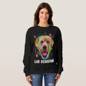 Sweatshirt Lab Assistant Labrador Retriever Dog Breed Humor (Devant entier)